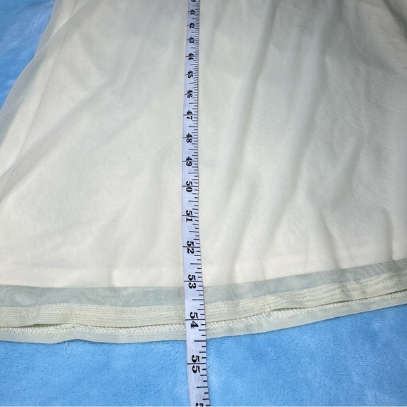 Vintage 90s Blushe Spiegel Embroidered Maxi Dress Size 14 Yellow Sheer Boho Y2K - Picture 7 of 10